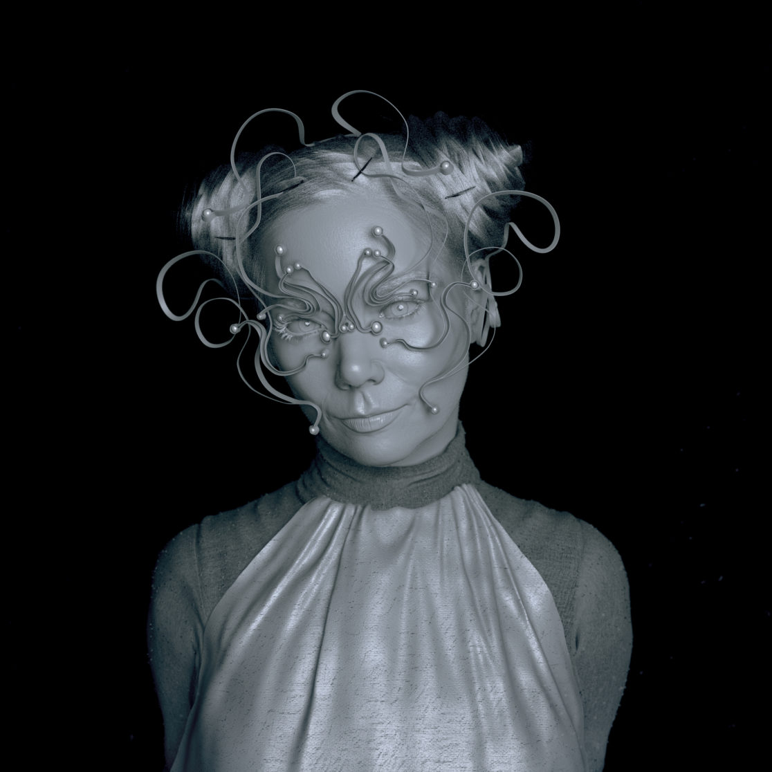 Björk 3D Clay Render