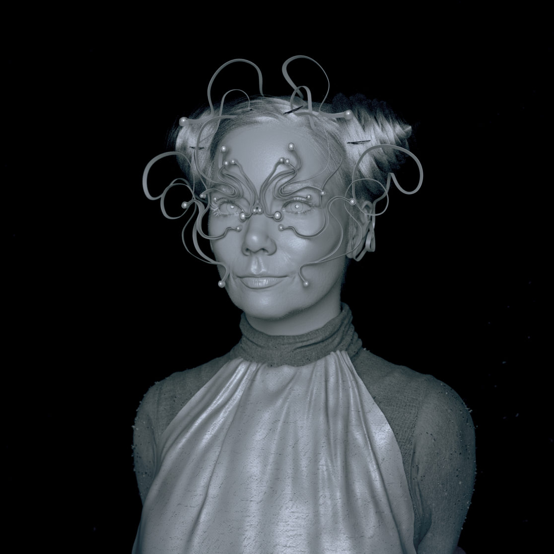 Björk 3D Clay Render