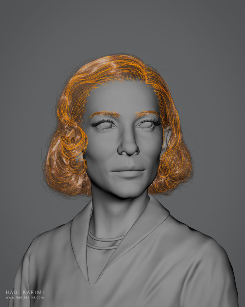 Cate Blanchett 3D Render