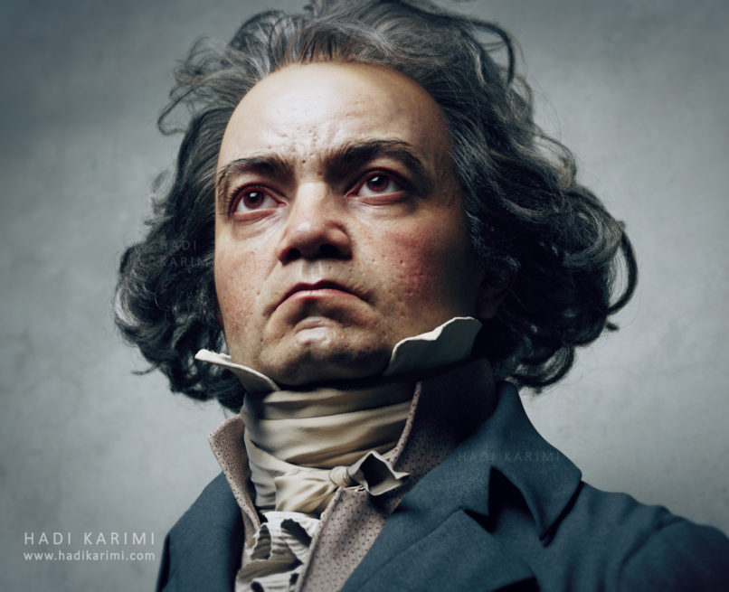 Ludwig van Beethoven 3D Render