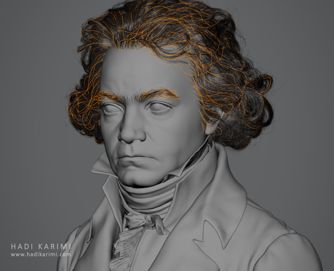 Ludwig van Beethoven 3D Render