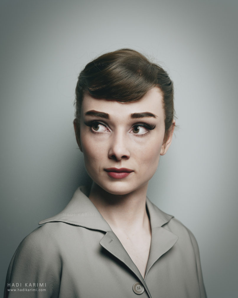 Audrey Hepburn 3D Render