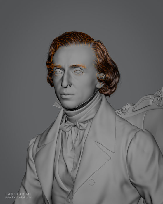 Frédéric Chopin 3D Render