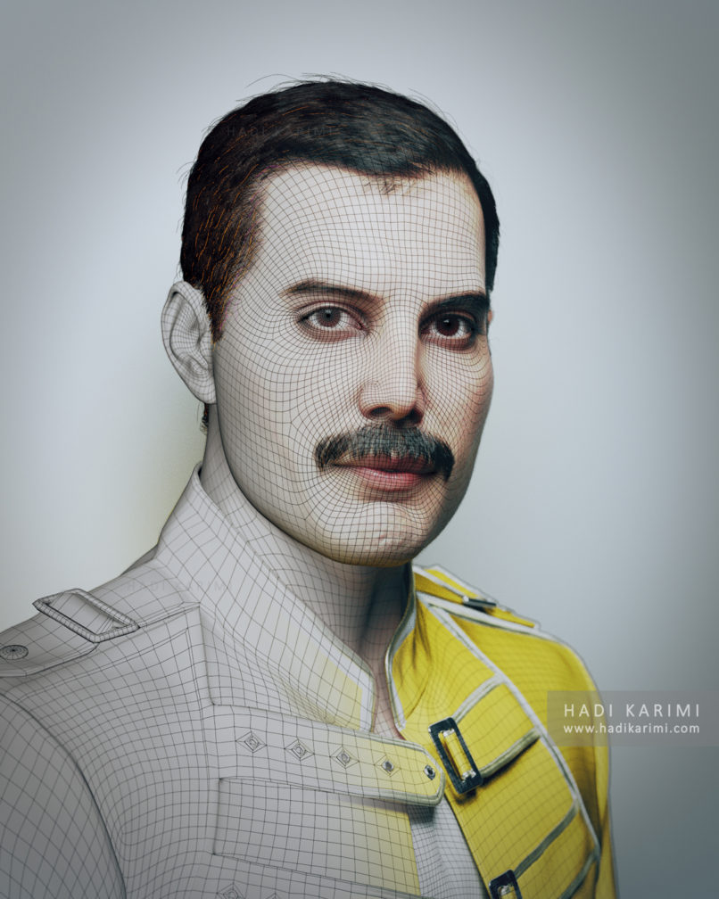 Freddie Mercury 3D Render